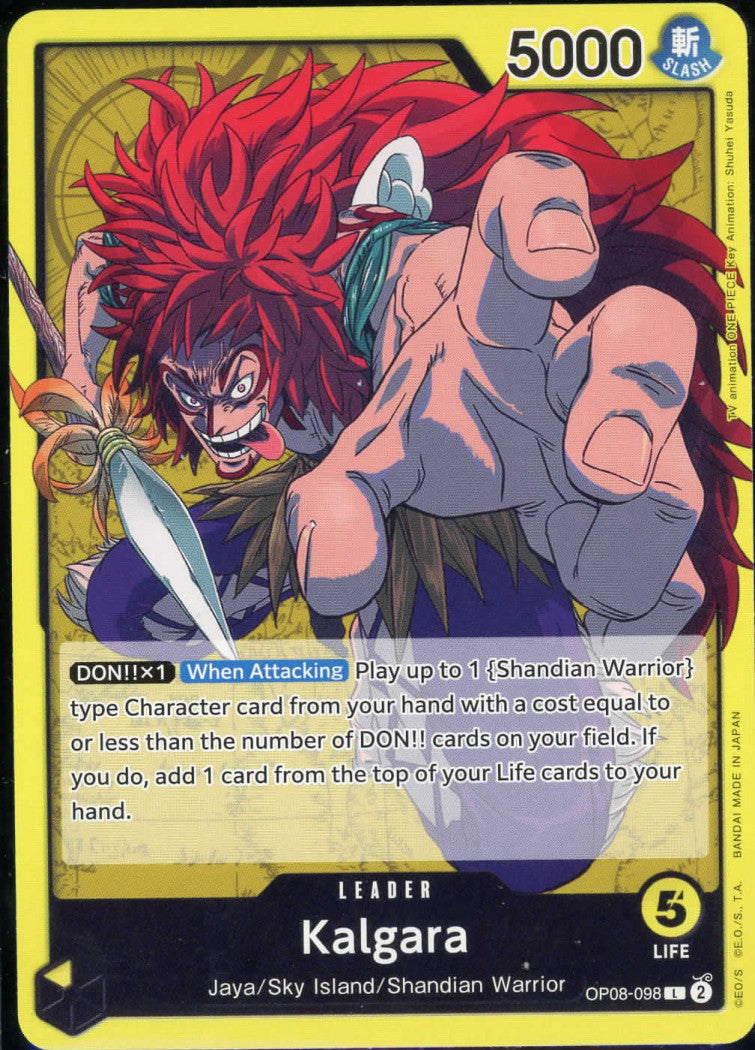 One Piece Kalgara Two Legends OP08-98 Leader