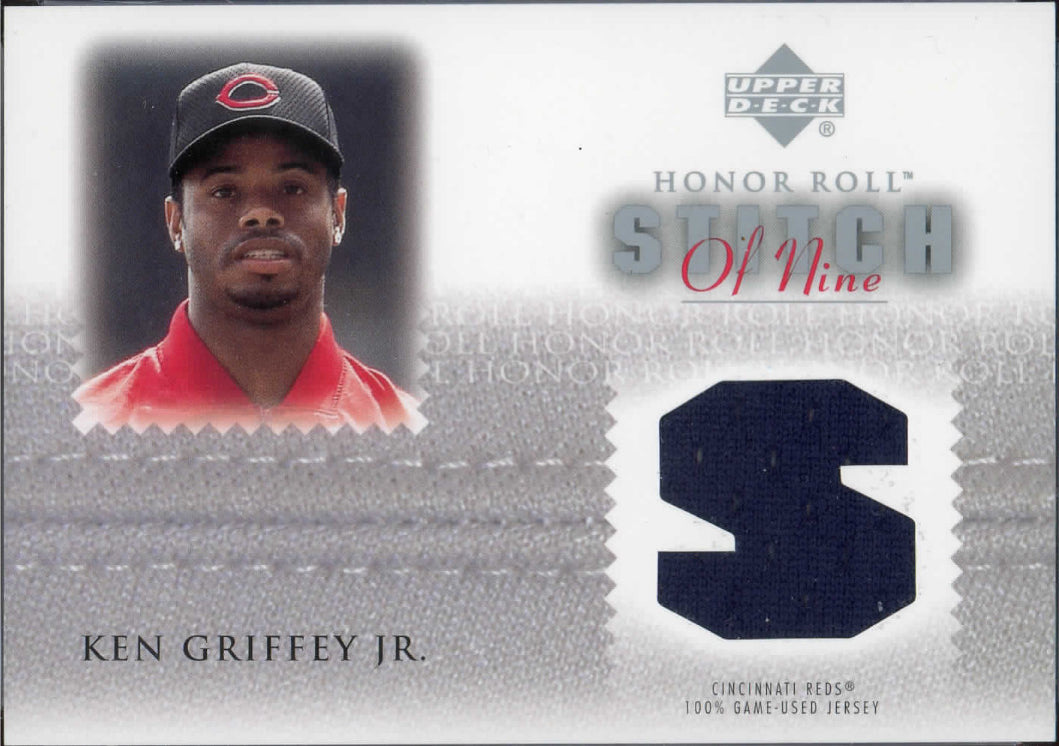 2002 Upper Deck Honor Roll Stitch of Nine Ken Griffey Jr #S9-KG2 (HOF) REDS