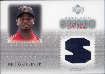 2002 Upper Deck Honor Roll Stitch of Nine Ken Griffey Jr #S9-KG2 (HOF) REDS