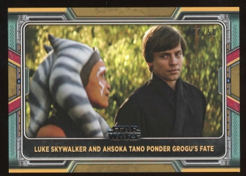 2022 Topps Star Wars Book of Boba Fett Luke Skywalker Ahsoka Tano Bronze /50 #81