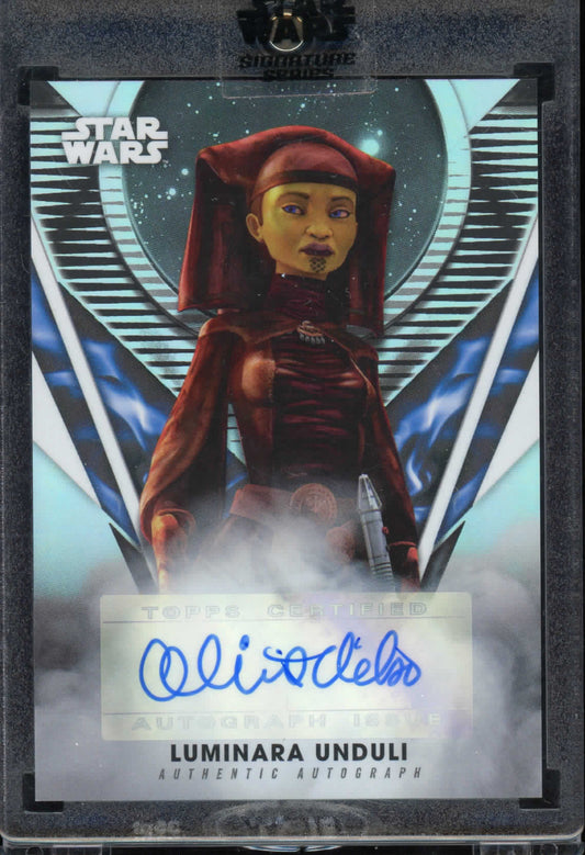 2023 Topps Star Wars Signature Series Olivia d'Abo as Luminara Unduli Auto #A-OD