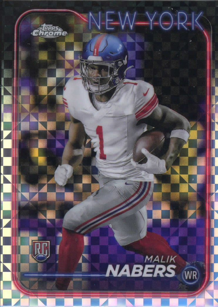 2024 Topps Chrome Football Malik Nabers X-Fractor RC #205