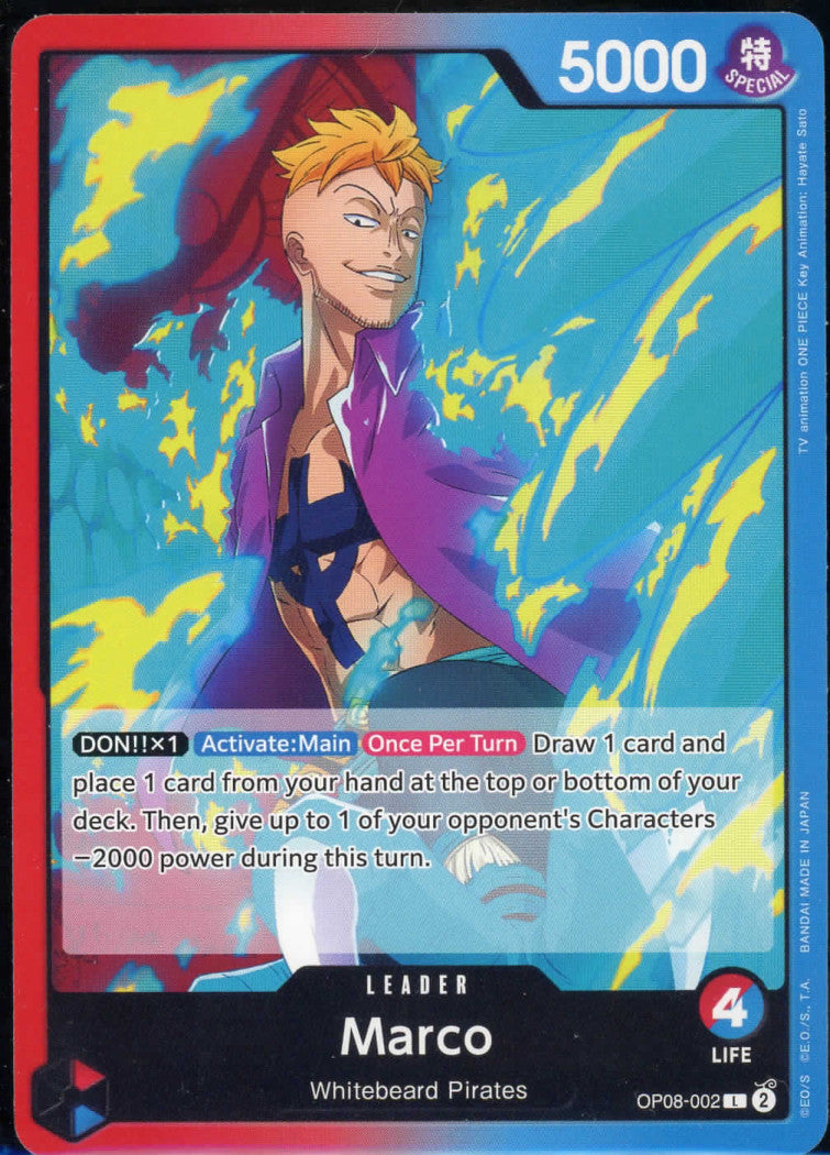 One Piece Marco Two Legends OP08-002 Leader