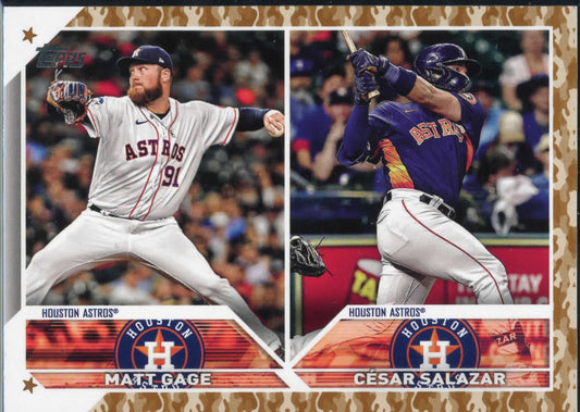 2023 Topps rookie combos matt Gage/Cesar Salazar camo /25