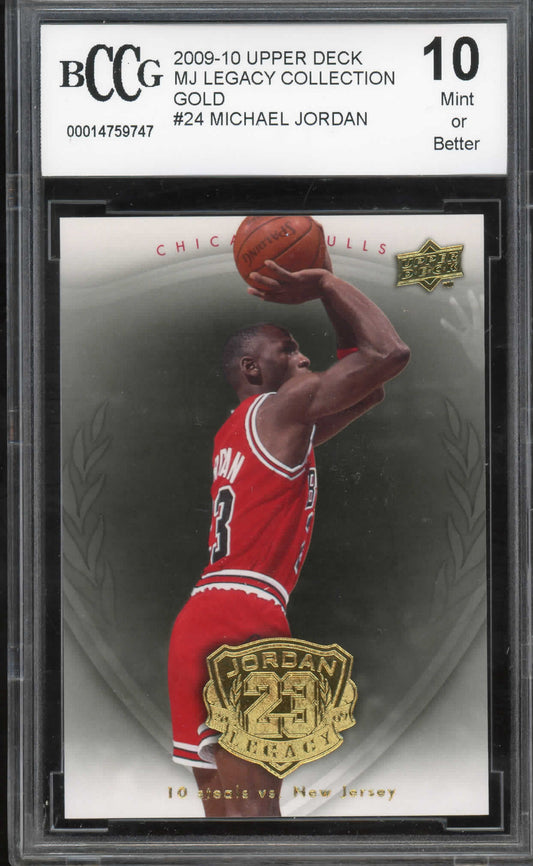 Michael Jordan 2009-10 Upper Deck MJ Legacy Collection Gold #24 BCCG 10 MINT Card