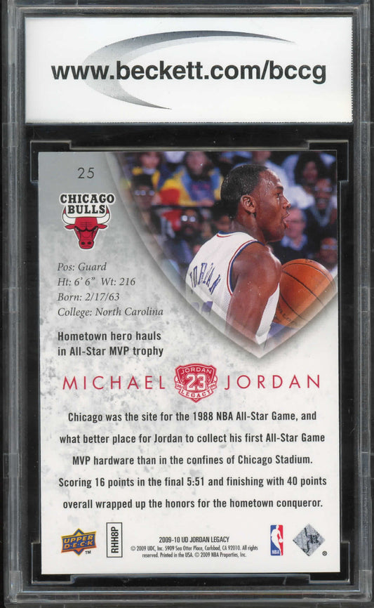 Michael Jordan 2009-10 Upper Deck MJ Legacy Collection Gold #25 BCCG 10 MINT Card