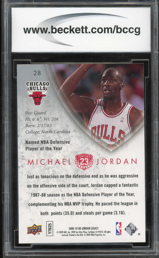 Michael Jordan 2009-10 Upper Deck MJ Legacy Collection Gold #28 BCCG 10 MINT Card