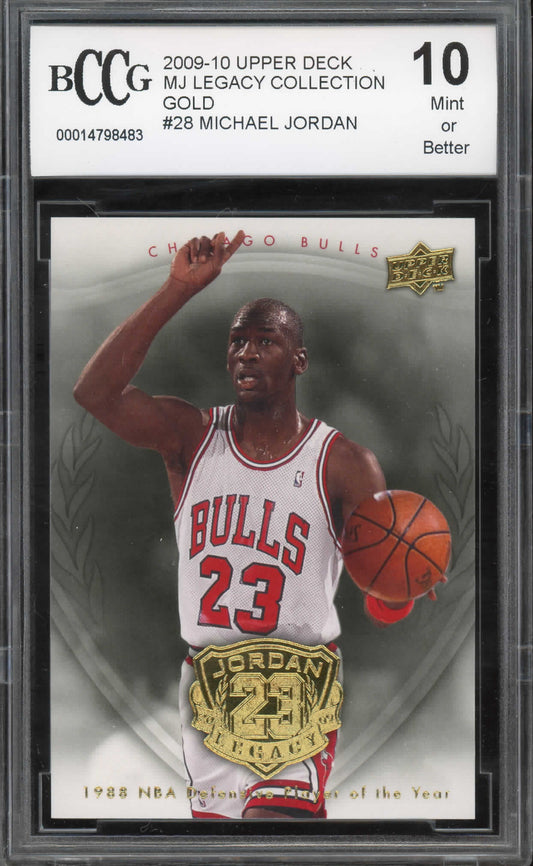 Michael Jordan 2009-10 Upper Deck MJ Legacy Collection Gold #28 BCCG 10 MINT Card
