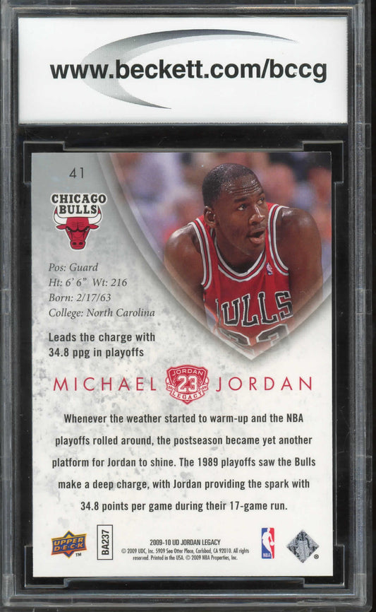 Michael Jordan 2009-10 Upper Deck MJ Legacy Collection Gold #41 BCCG 10 MINT Card