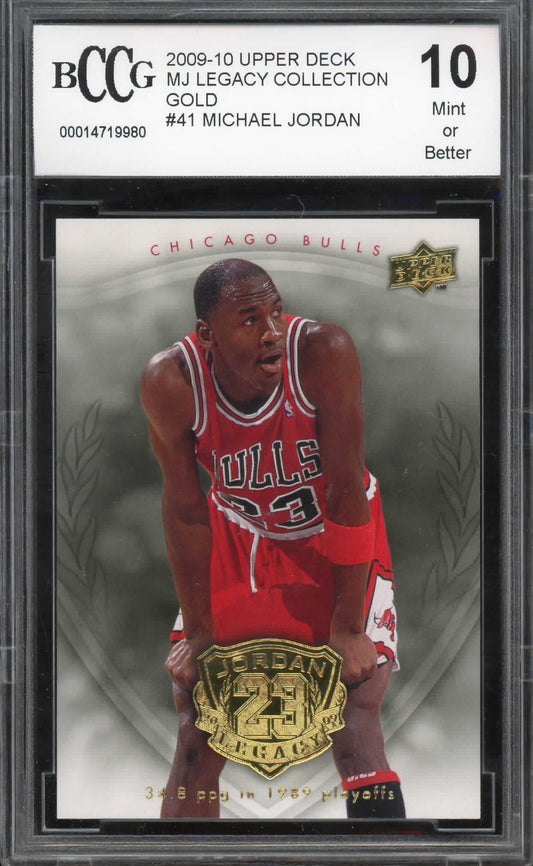 Michael Jordan 2009-10 Upper Deck MJ Legacy Collection Gold #41 BCCG 10 MINT Card