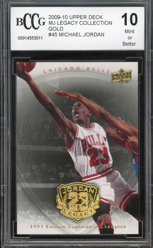 Michael Jordan 2009-10 Upper Deck MJ Legacy Collection Gold #45 BCCG 10 MINT Card