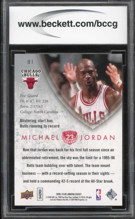 Michael Jordan 2009-10 Upper Deck MJ Legacy Collection Gold #67 BCCG 10 MINT Card
