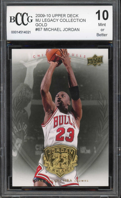 Michael Jordan 2009-10 Upper Deck MJ Legacy Collection Gold #67 BCCG 10 MINT Card