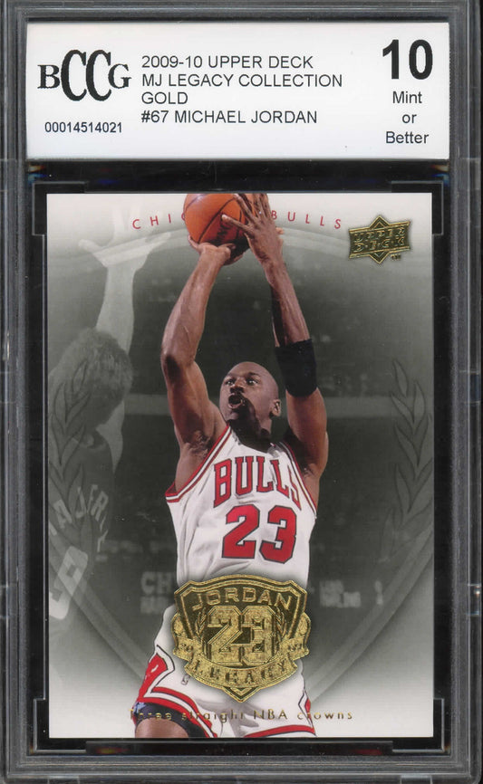 Michael Jordan 2009-10 Upper Deck MJ Legacy Collection Gold #67 BCCG 10 MINT Card