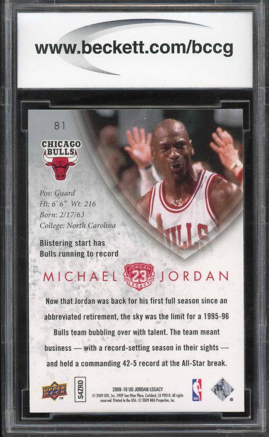 Michael Jordan 2009-10 Upper Deck MJ Legacy Collection Gold #81 BCCG 10 MINT Card