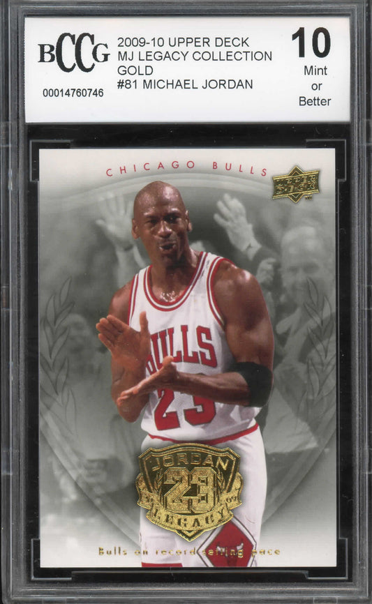 Michael Jordan 2009-10 Upper Deck MJ Legacy Collection Gold #81 BCCG 10 MINT Card