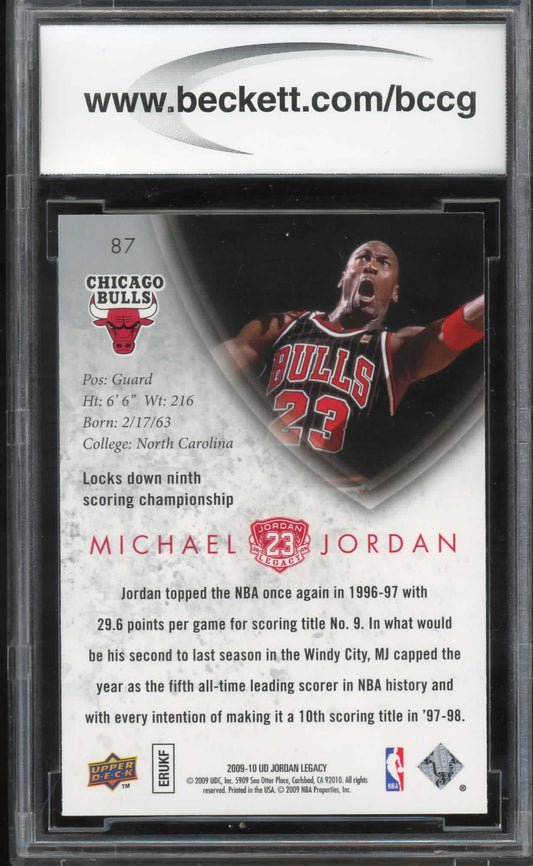 Michael Jordan 2009-10 Upper Deck MJ Legacy Collection Gold #87 BCCG 10 MINT Card