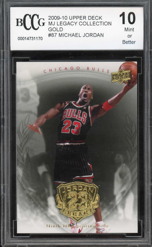 Michael Jordan 2009-10 Upper Deck MJ Legacy Collection Gold #87 BCCG 10 MINT Card