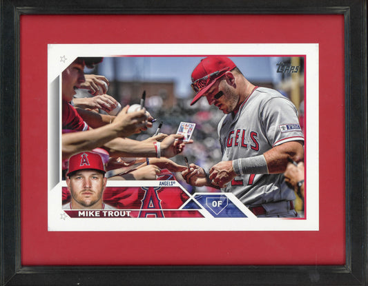Framed Mike Trout LA Angels 2023 Topps Flagship Collection SP Variation CTCSP-1