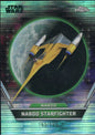 2024 Topps Chrome Star Wars Hyperspace Naboo, Naboo Starfighter Aqua Sonar Refractor165/199