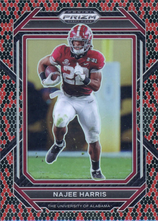 2023 PRIZM DRAFT PICKS NAJEE HARRIS RED & BLACK SNAKESKIN PRIZM SSP! CASE HIT!