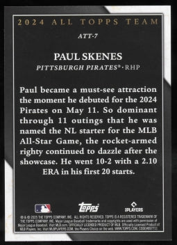 2025 Topps Series 1  Paul Skenes 2024 All Topps Team