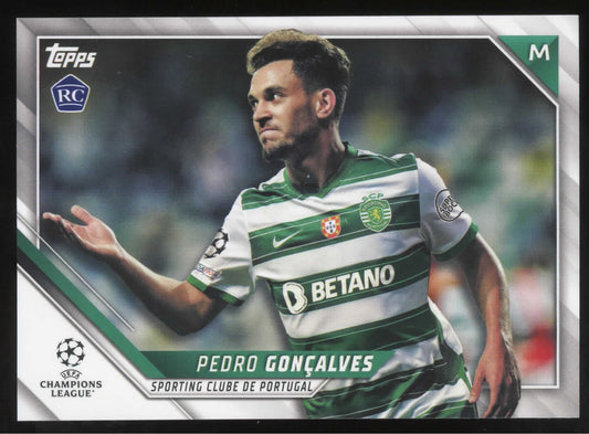 2022 Topps Chrome UEFA Champions League Jade Edition Pedro Goncalves RC