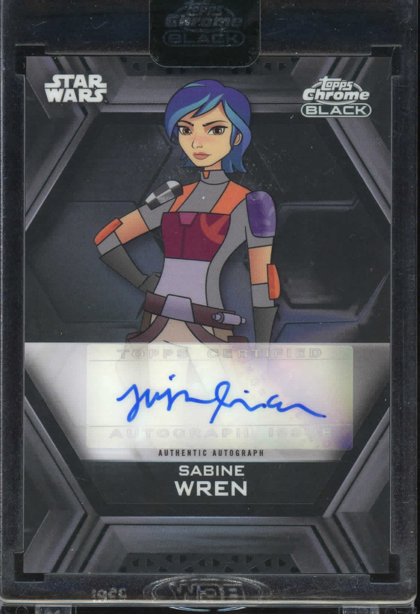 2022 Topps Chrome Black Star Wars Auto Tiya Sincar As Sabine Wren #AB-TS