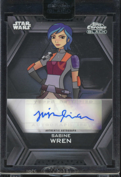2022 Topps Chrome Black Star Wars Auto Tiya Sincar As Sabine Wren #AB-TS