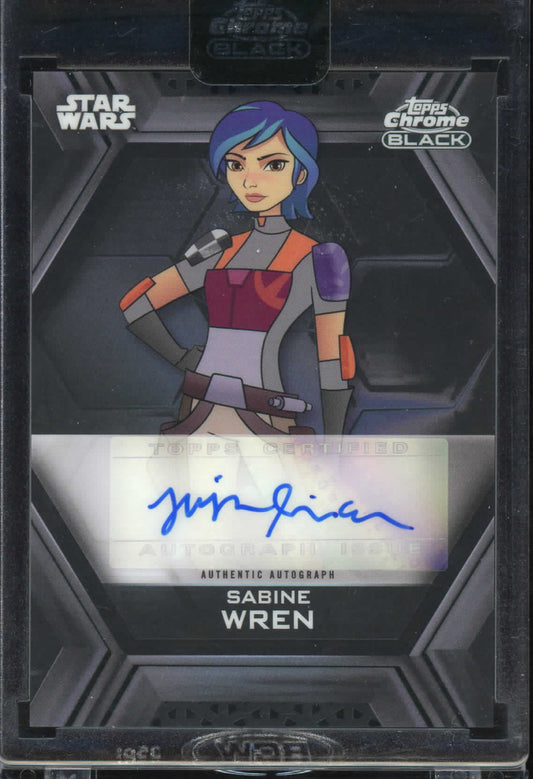 2022 Topps Chrome Black Star Wars Auto Tiya Sincar As Sabine Wren #AB-TS