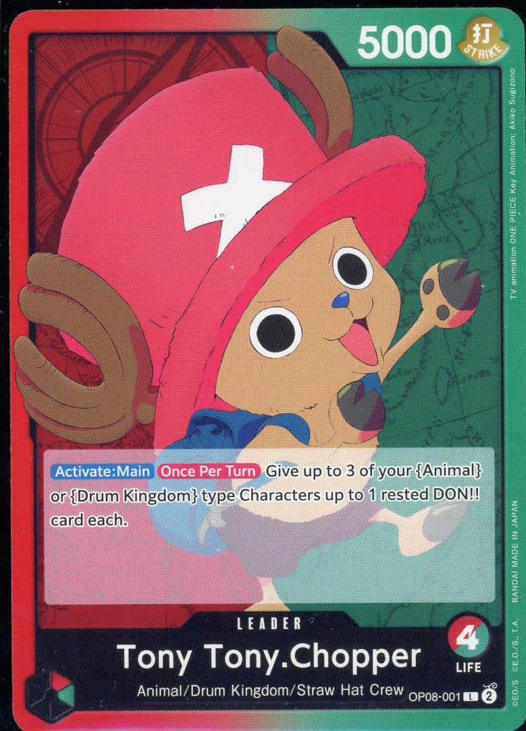One Piece Tony Tony. Chopper Two Legends OP08-001 Leader