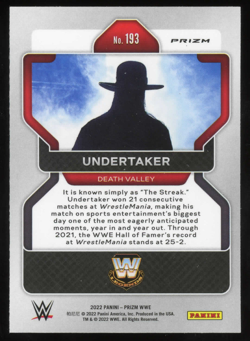 2022 WWE Prizm Undertaker RWB  Death Valley