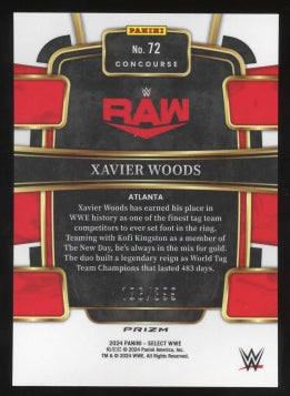 2024 WWE Select Xavier Woods Concourse Black Blue Prizm /399