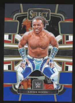 2024 WWE Select Xavier Woods Concourse Black Blue Prizm /399