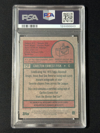 2024 Topps Heritage High Number #RROA-CF Carlton Fisk Real One Reverse Auto