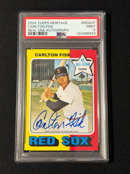 2024 Topps Heritage High Number #RROA-CF Carlton Fisk Real One Reverse Auto